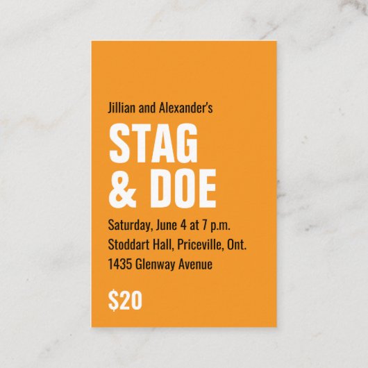  Deer Ticket (Achterkant)