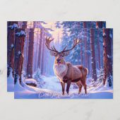 Deer To Santa's Heart - Reindeer Feestdagenkaart (Voorkant / Achterkant)