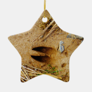 Deer Track Keramisch Ornament
