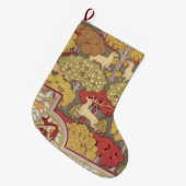 Deer &Tree Squirrel Bird Rowan Berries Art Nouveau Grote Kerstsok (Voorkant (Hangend))