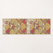 Deer &Tree Squirrel Bird Rowan Berries Art Nouveau Yogamat (Voorkant (horizontaal))