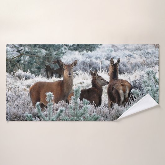 Deer Trio Bathroom Towel Set Bad Handdoek (Badhanddoek)