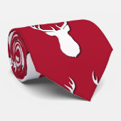 Deer Trophy Pattern Festive Stropdas (Opgerold)
