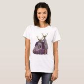 Deer Twins in Paars T-shirt (Voorkant volledig)