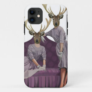 Deer Twins in Paarse jurken.jpg iPhone 11 Hoesje