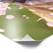 Deer under Cherry Tree Foto Afdruk (Hoek)