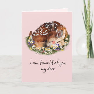 Deer Valentijnsdag card Bedankkaart