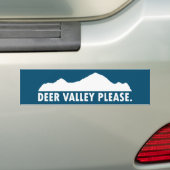 Deer Valley alsjeblieft Bumpersticker (Op auto)