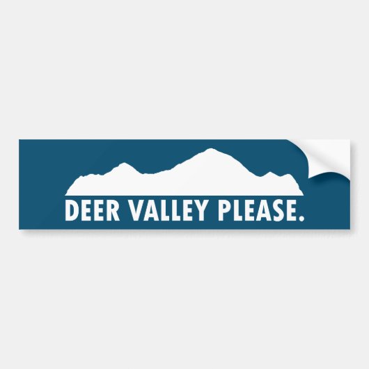 Deer Valley alsjeblieft Bumpersticker (Voorkant)