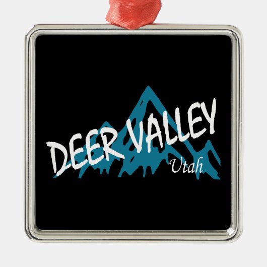 Deer Valley Mountains Metalen Ornament (Voorkant)