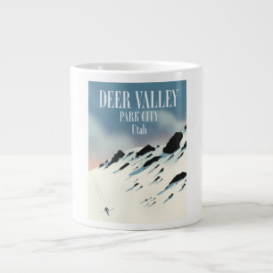 Deer Valley, park city, Utah, ski-poster Extra Grote Beker