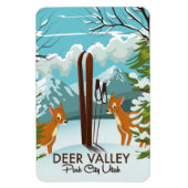Deer Valley Park City Utah ski Reisposter Magneet (Verticaal)