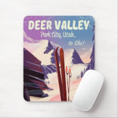 Deer Valley, Park City, Utah, Ski reisposter. Muismat (Met muis)