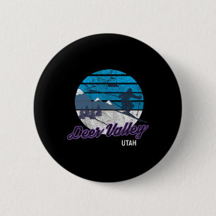 Deer Valley Park City Utah Verenigde Staten Skiën Ronde Button 5,7 Cm