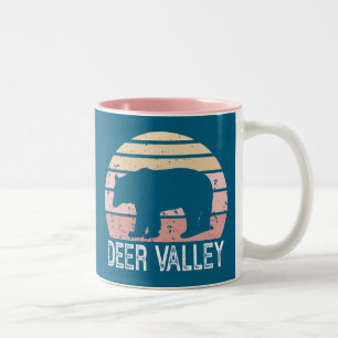 Deer Valley Utah Retro Beer Tweekleurige Koffiemok