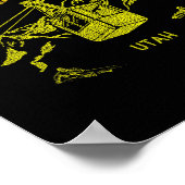 Deer Valley Utah Retro Skiing T-shirt Poster (Hoek)