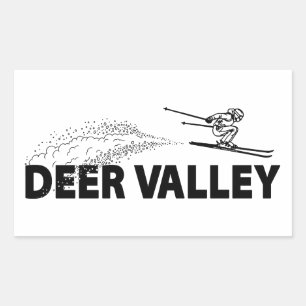 Deer Valley Utah Schansspringer Rechthoekige Sticker