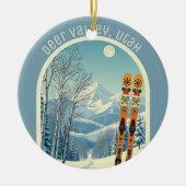 Deer Valley Utah ski area souvenir Keramisch Ornament (Voorkant)