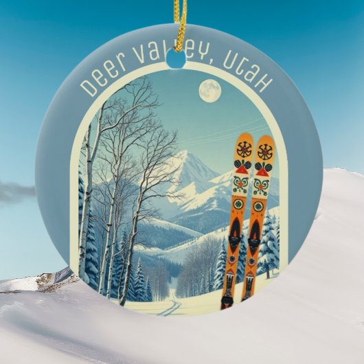 Deer Valley Utah ski area souvenir Keramisch Ornament