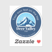 Deer Valley Utah ski area Vinyl Sticker (Feuille)