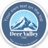Deer Valley Utah ski area Vinyl Sticker (Recto)