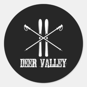Deer Valley Utah Ski Skier Nordic Alpine Do Ronde Sticker
