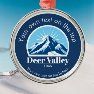 Deer Valley Utah skigebied aandenken Metalen Ornament