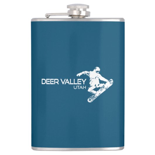 Deer Valley Utah Snowboarder Heupfles (Voorkant)