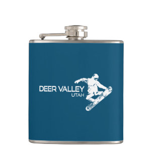 Deer Valley Utah Snowboarder Heupfles