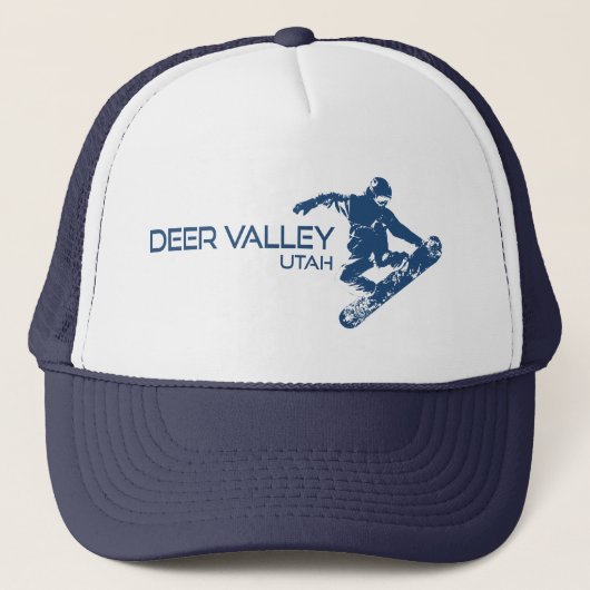 Deer Valley Utah Snowboarder Trucker Pet (Voorkant)