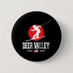 Deer Valley Verenigde Staten Skigebied Rocky Mount Ronde Button 5,7 Cm