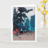 Deer van Kasuga Shrine, Hiroshi Yoshida Kaart (Gele Bloem)