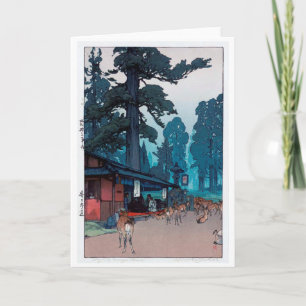 Deer van Kasuga Shrine, Hiroshi Yoshida Kaart