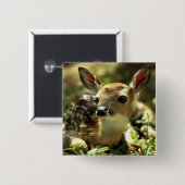 Deer Vierkante Button 5,1 Cm (Voorkant /achterkant)