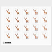 Deer Vierkante Sticker (Vel)