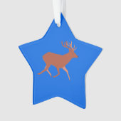 Deer Walking Festive Blue Arrière - plan Star (devant)