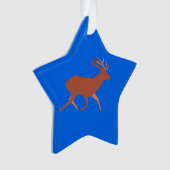 Deer Walking Festive Blue Arrière - plan Star (devant)