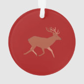 Deer Walking Festive Ornament (achterkant)