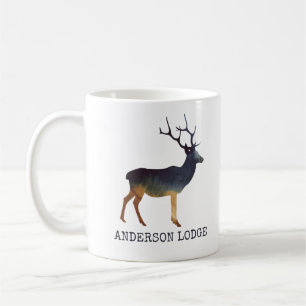 Deer, Waterverf met tekst Koffiemok