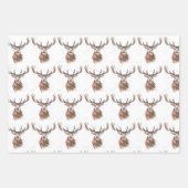 Deer waterverf Pattern Woodland Brown Inpakpapier Vel (Voorkant 2)