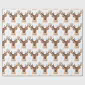 Deer waterverf Pattern Woodland Brown W Cadeaupapier (Vlak)