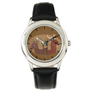 Deer Wearing Sunbril Horloge