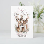 Deer Wedding Save the Date Announcement (Debout devant)