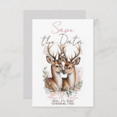 Deer Wedding Save the Date Announcement (Devant / Derrière)