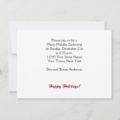 Deer Winter Scène Fête Invitations (Dos)