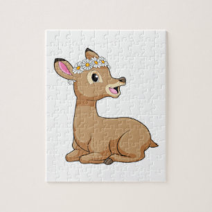 Deer with Daisy Flower Legpuzzel