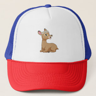 Deer with Daisy Flower Trucker Pet