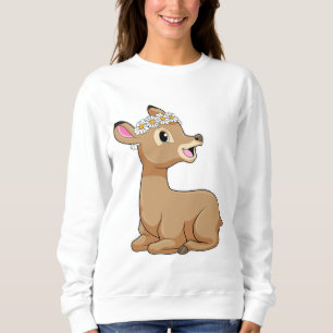 Deer with Daisy Flower Trui