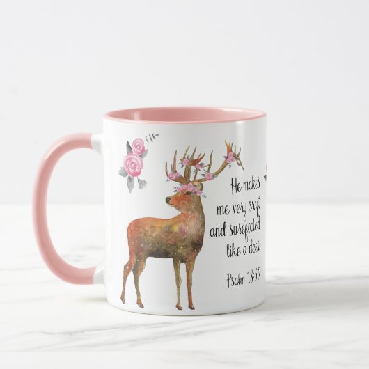 Deer with Flower Crown Psalm 18:33 Mok (Links)