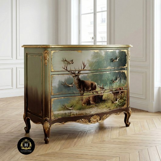  deer-witpapier tissuepapier